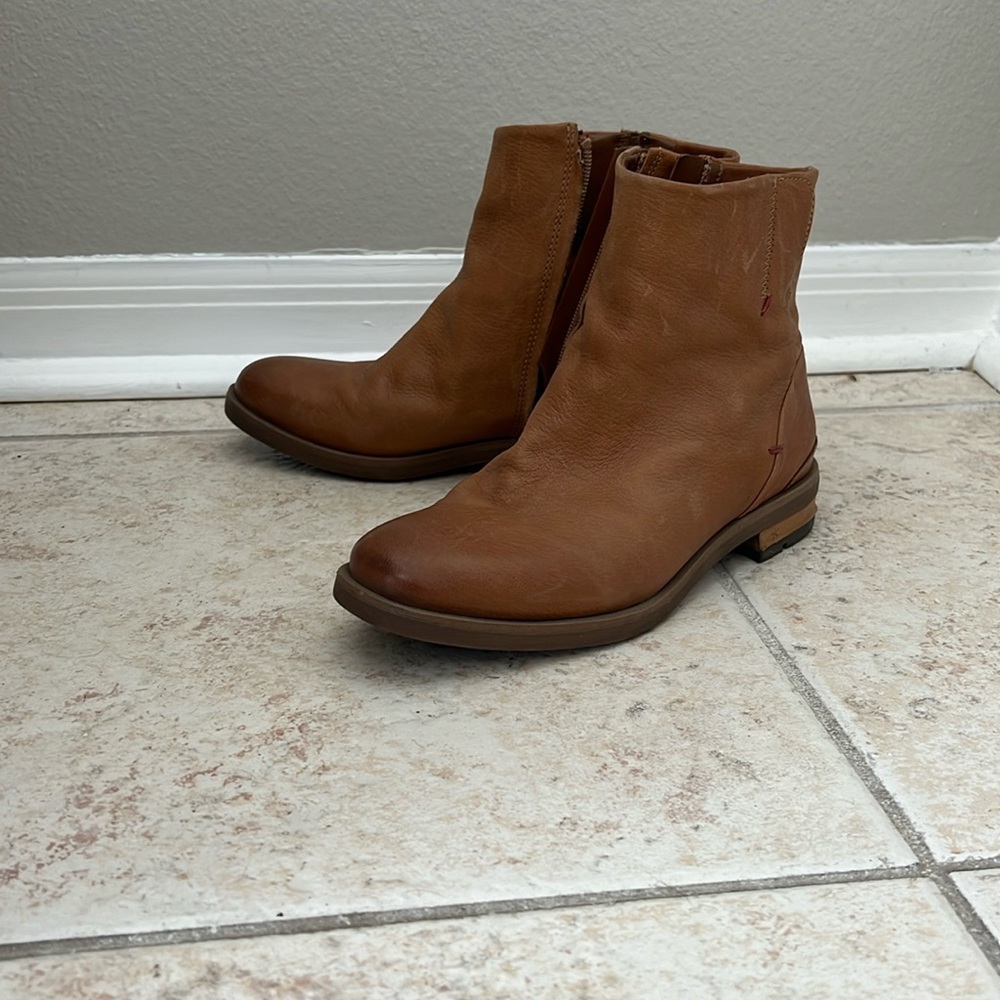 Franco Sarto Cognac booties-size 7
